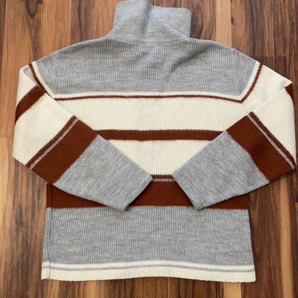 Sweater Dimension Milford large zipper Gray vintage stripes man men’s machine - Picture 4 of 5